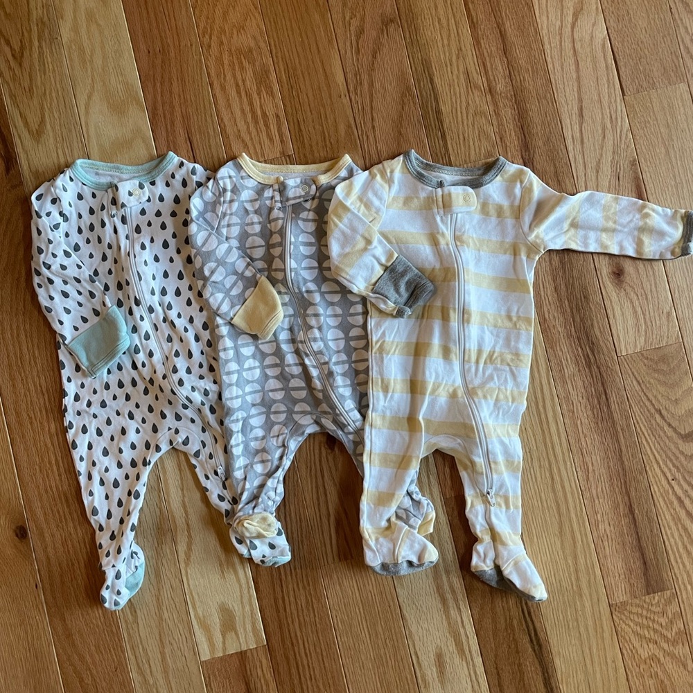 Three 0-3 month Cloud Island Sleepers Bundle